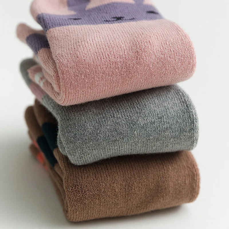 3 пар/упак. 100% хлопковые детские носки партия милые унисекс для девочек и