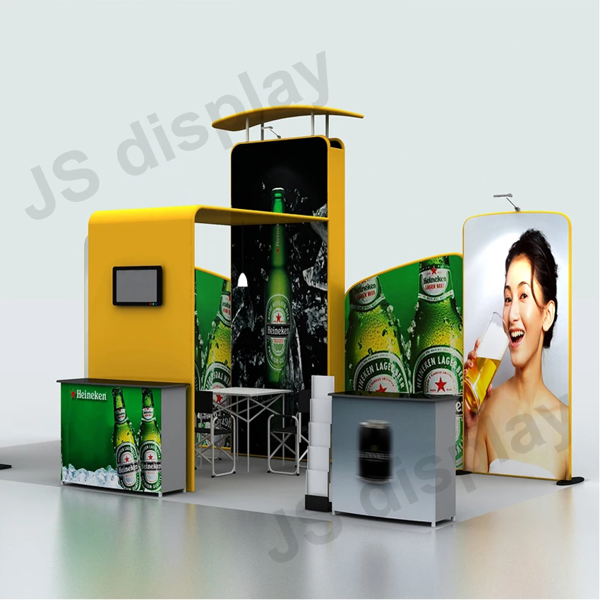 20ft Натяжной тканевый выставочный стенд всплывающая система баннеров наборы с