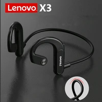 new lenovo x3 air conduction bluetoothearphone waterproof wireless bluetooth headphone born for safe sports