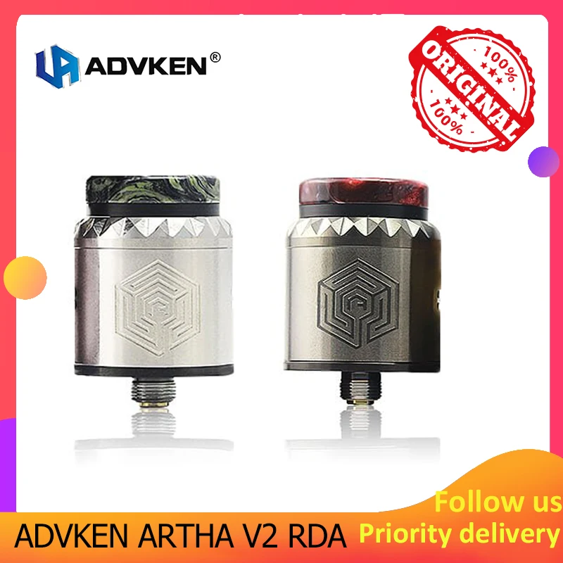 Испаритель Advken Artha V2 RDA 24 мм с капельным наконечником 810 PEI для электронной