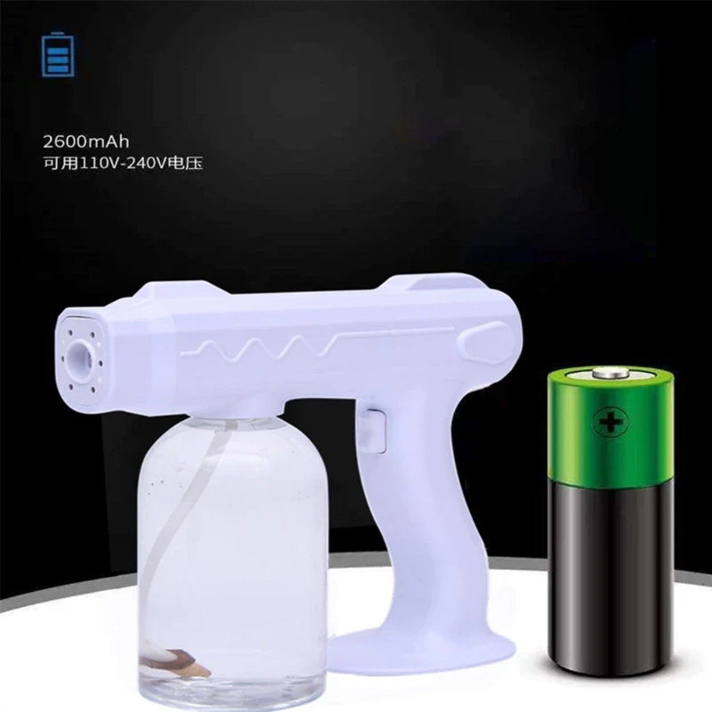 

800ml Blue Light Nano Atomization Disinfection Sprayer Handheld Rechargeable M7DF
