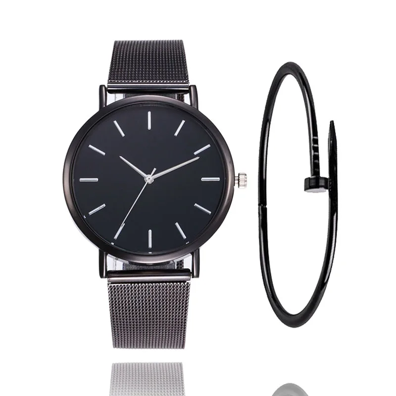 

Watch Gift Quartz Wristwatches Relogio Feminino Top Marke Manner Uhren Mode Edelstahl Analog Quarz Armbanduhr Dame Mesh Band