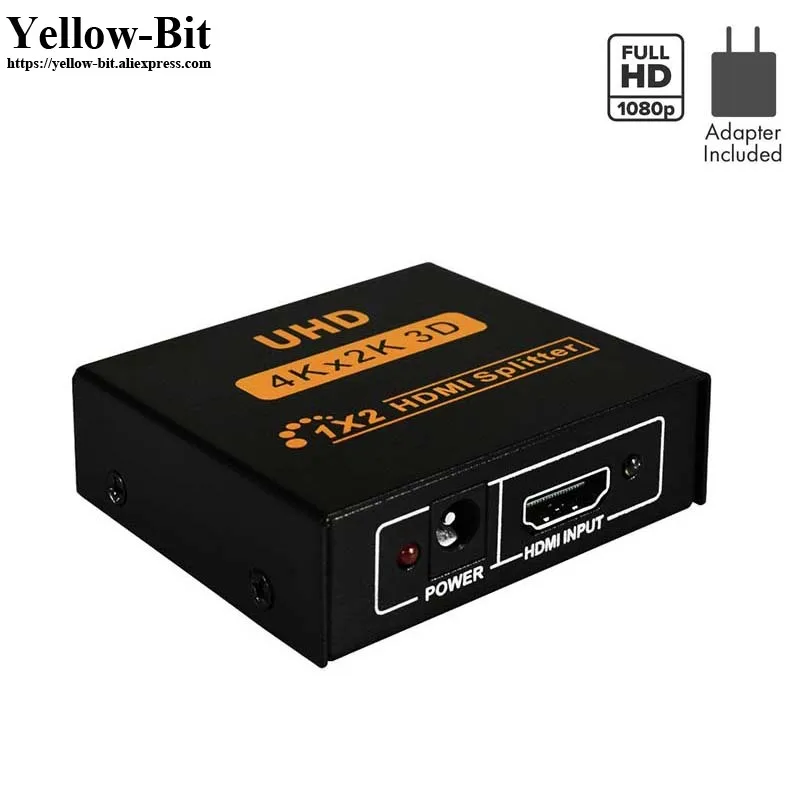 Ultra HD 4K 2 порта HDMI сплиттер 1X2 ретранслятор усилитель 3D 1080P концентратор 1 в из |