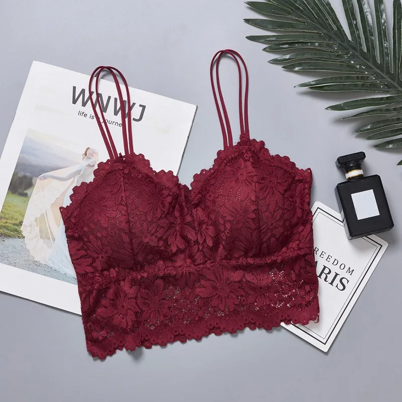 

Trendy 2020 Women Sexy Lingerie Lace Floral Bralette Bras Tank Camis Underwear Lace Bra Crop Tops
