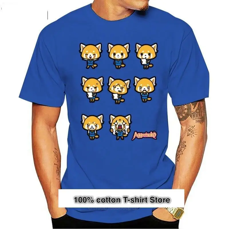 

Camiseta de hombre fresca Aggretsuko, Camiseta estampada de estado de ánimo actual, Nueva
