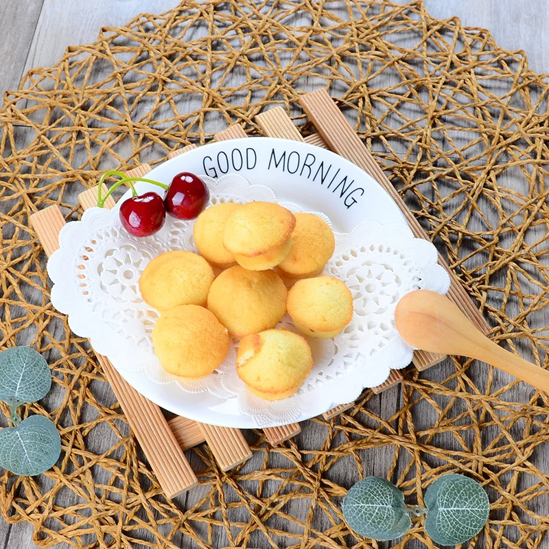 Полый тканый коврик Круглый бумажный волоконный для фотосъемки реквизит фон