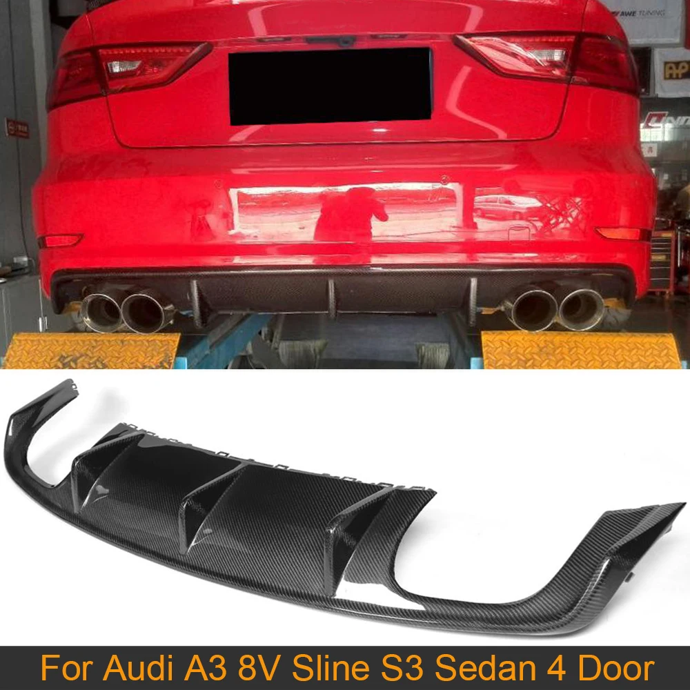 Губа диффузора заднего бампера автомобиля для Audi A3 Sline S3 Седан 4 двери 2013 2016 не