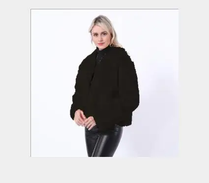 

Zoulv 2021 Winter Female Yellow Pink Fur Short Coats Faux Fur Coat Women Long Sleeve Thick Warm Jackets Plus Size Coat