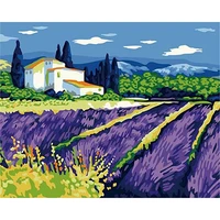 selilali lavender field painting by numbers kits for adults handpainted 60x75cm diy framed on canvas acrylic paint drawing art