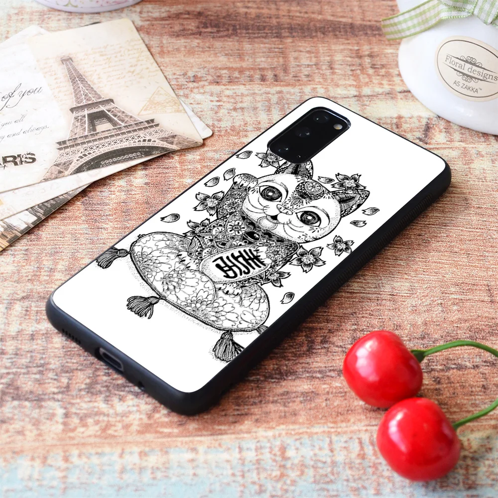 

For Samsung Galaxy Maneki Neko Soft TPU border Samsung Galaxy Case