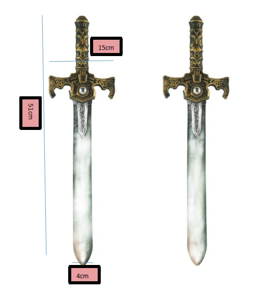 Декоративный реквизит в виде римского меча на Хэллоуин 665 пластиковое оружие для