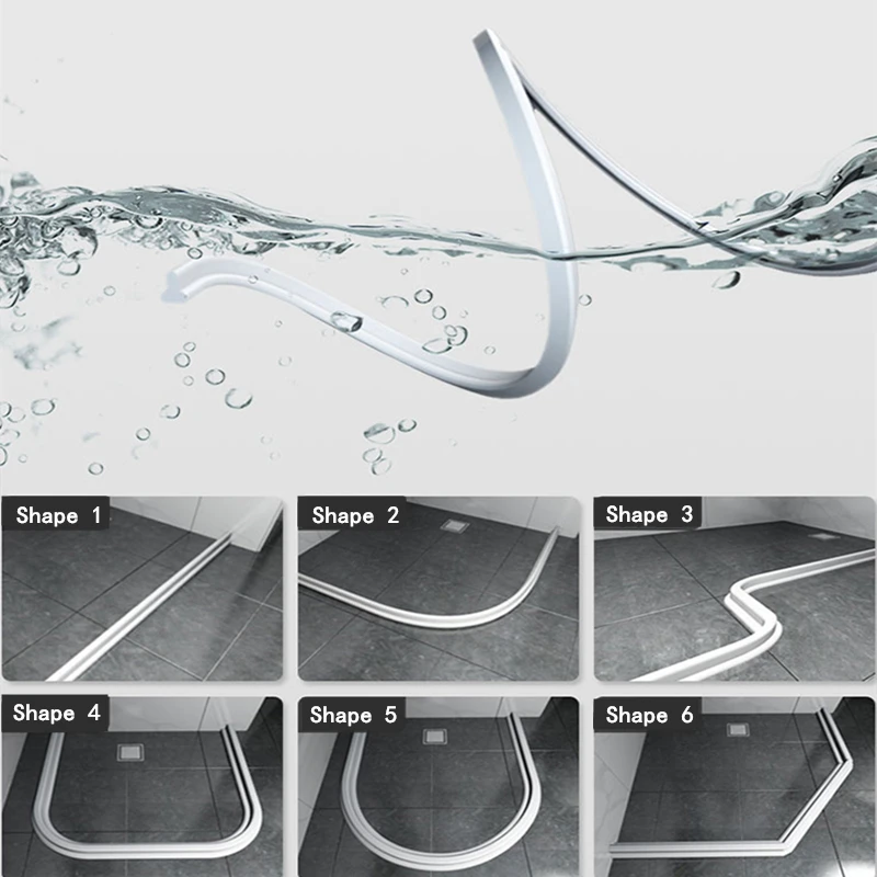 Силиконовая удерживающая воду полоска для ванной комнаты водный ограничитель
