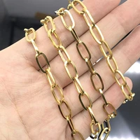stainless steel chain for necklace bracelet making goldsilver metal oval link chains by meter wholesale 5m