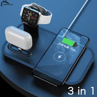 3 in1 wireless charger for iphone 12 pro x xs max xr apple iwatch se 6 5 4 3 2 airpods pro qi fast charger stand for samsung s20