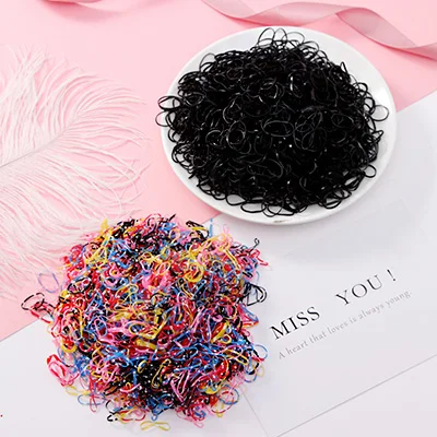 1000pcs 6 1000 шт./партия, одноразовые резинки для волос для девочек, эластичная резинка для волос из ТПУ, держатель для конского хвоста, резинки, Детские аксессуары для волос - Цвет: 1000pcs 6