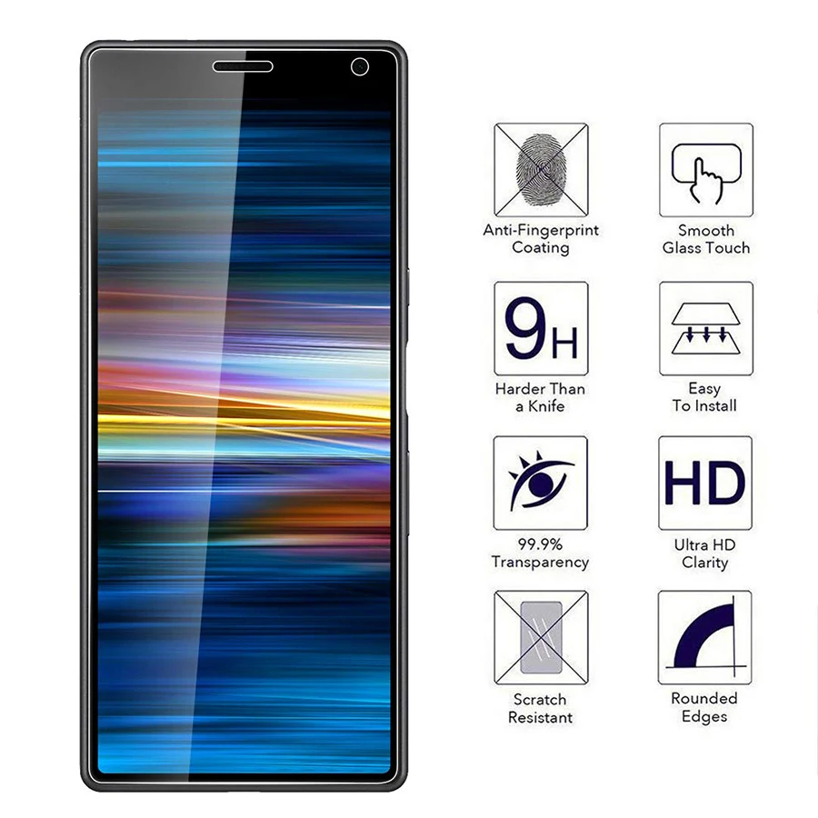 9H закаленное стекло для sony Xperia 10 Защитное стекло для sony Xperia 10 Plus XA3 XZ4 1 Закаленное стекло Защитная пленка для экрана