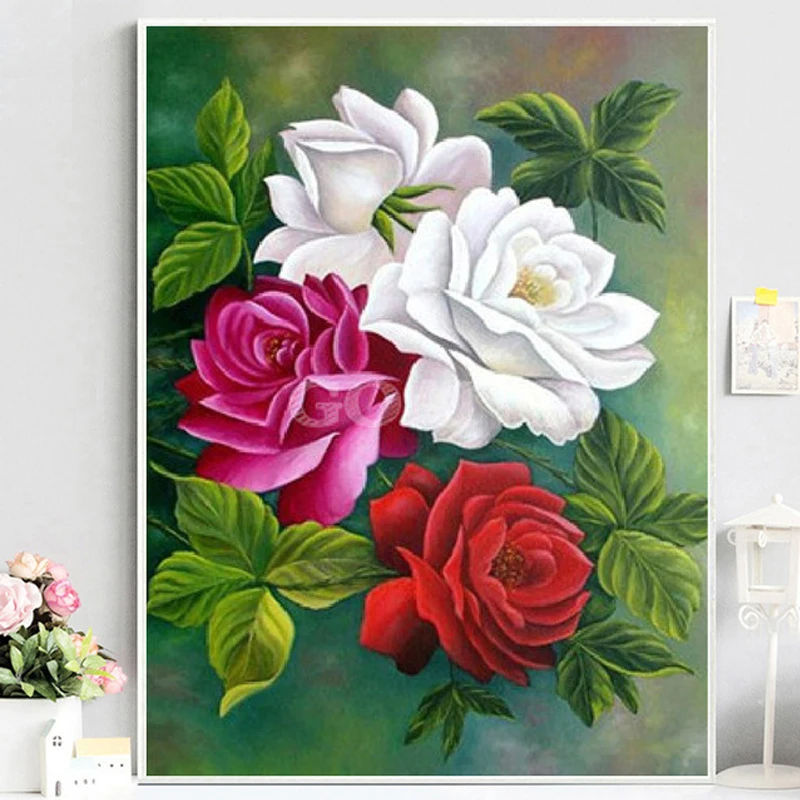 

DIY Diamond Painting Flower Peony Diamond Embroidery Mosaic Full Round Rhinestones Sale Pictures Flowers Home Decor Art Gifts