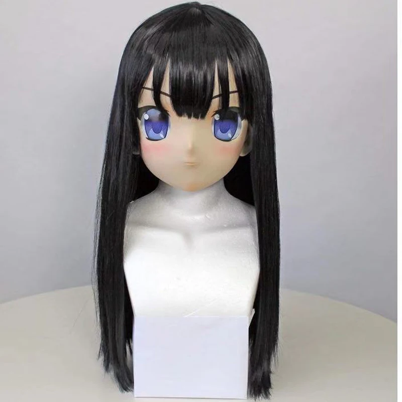 

(KGM 31) Crossdressing Girl BJD Doll Handmade Female Resin Half Face Mask Cosplay Kigurumi Crossdresser Doll Transgender Mask