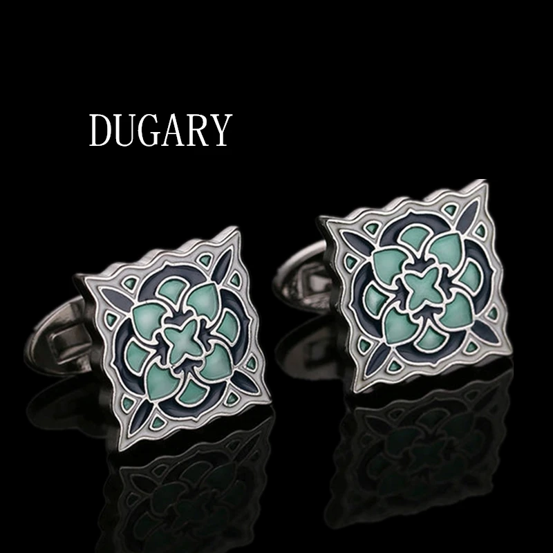 

DUGARY Luxury shirt cufflinks for men's Brand cuff buttons cuff links High Quality Enamel wedding abotoaduras Jewelry gemelos
