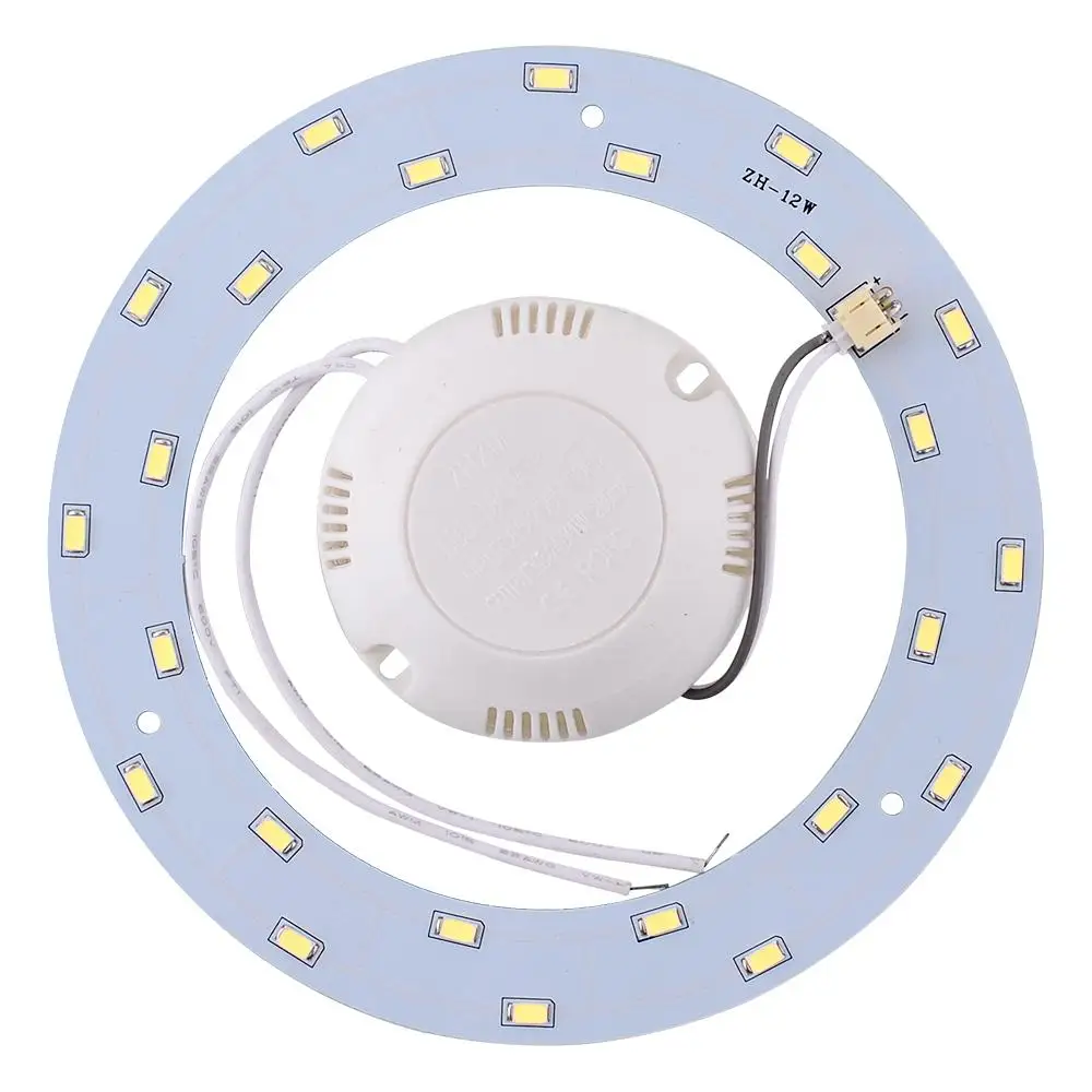 

12W 24 SMD LED Panel Circle Annular Home Practical Ceiling Light Pure White