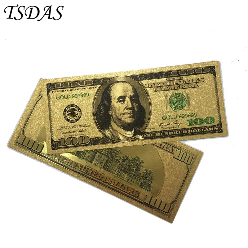 Америка банкнот $100 USD золото банкноты мировой валюты поддельные Бумага деньги