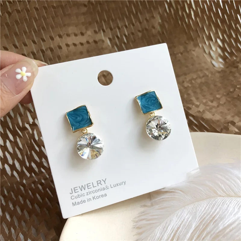 Женские большие круглые серьги-клипсы в Корейском стиле блестящие серьги без