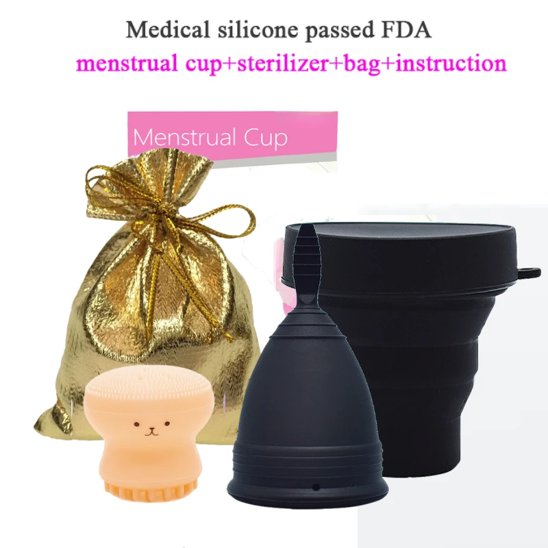 

2pcs Women Cup Medical Silicone Menstrual Cup Feminine Hygiene Copa Menstrual De Silicona Medica Reusable Menstrual Period Cups
