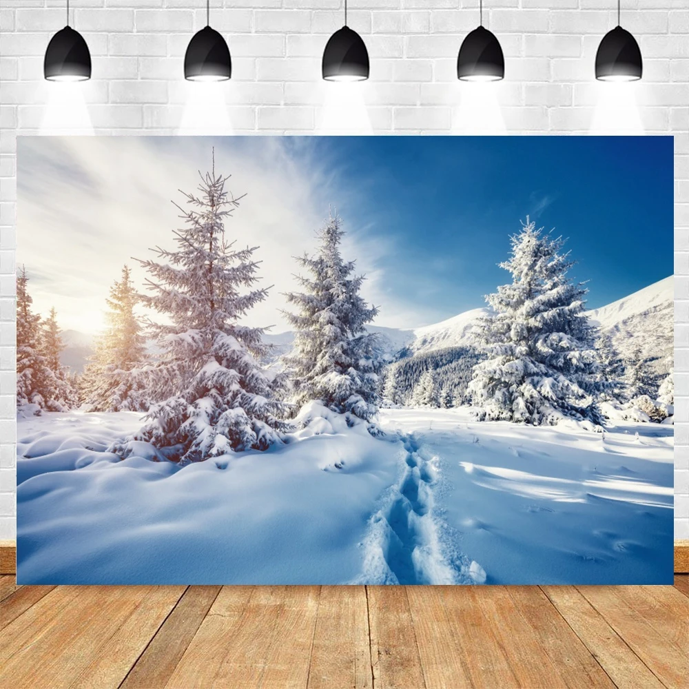 

Yeele Photocall Winter Photography Backdrop Snow Tree Baby Portrait Party Decor Background Photographic Photo Studio Photozone