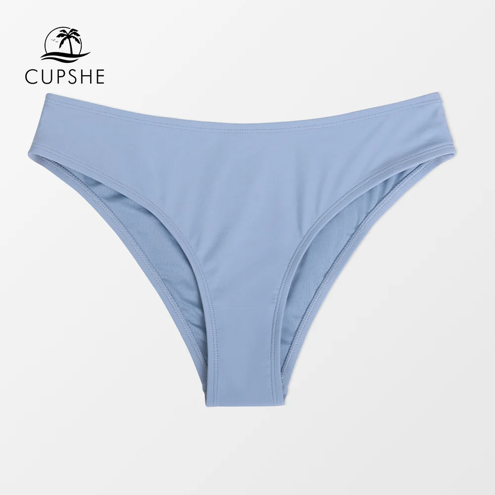 Фото CUPSHE однотонный синий купальник-бикини с низкой талией сексуальный купальник для CUPSHE однотонный синий купальник-бикини с низкой талией сексуальный купальник для