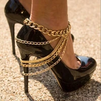 wide ankle chain wedding women high heel multi layer foot ankle chain barefoot sandals beach jewelry sexy female anklet girl new