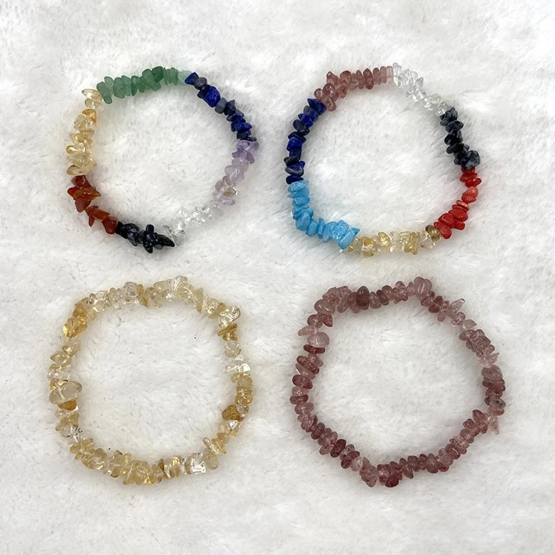 

1323Pcs Irregular Gemstone Beads Kit with Spacer Beads Lobster Clasps Jump Rings
