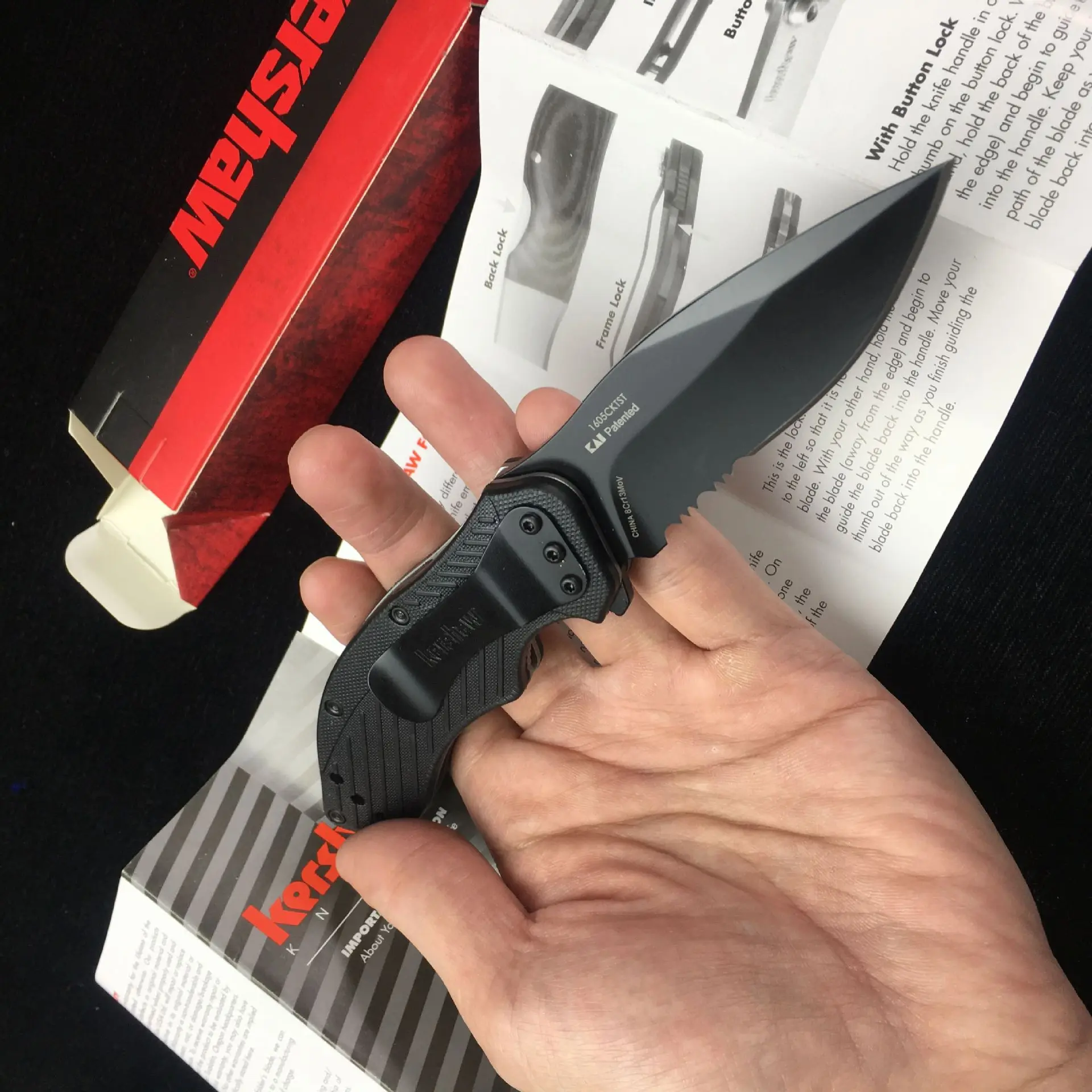 

K 1605 folding pocket outdoor camping hunt knife 8CR13MOV blade G10 handle Tactical Survival Utility fruit knives EDC tool