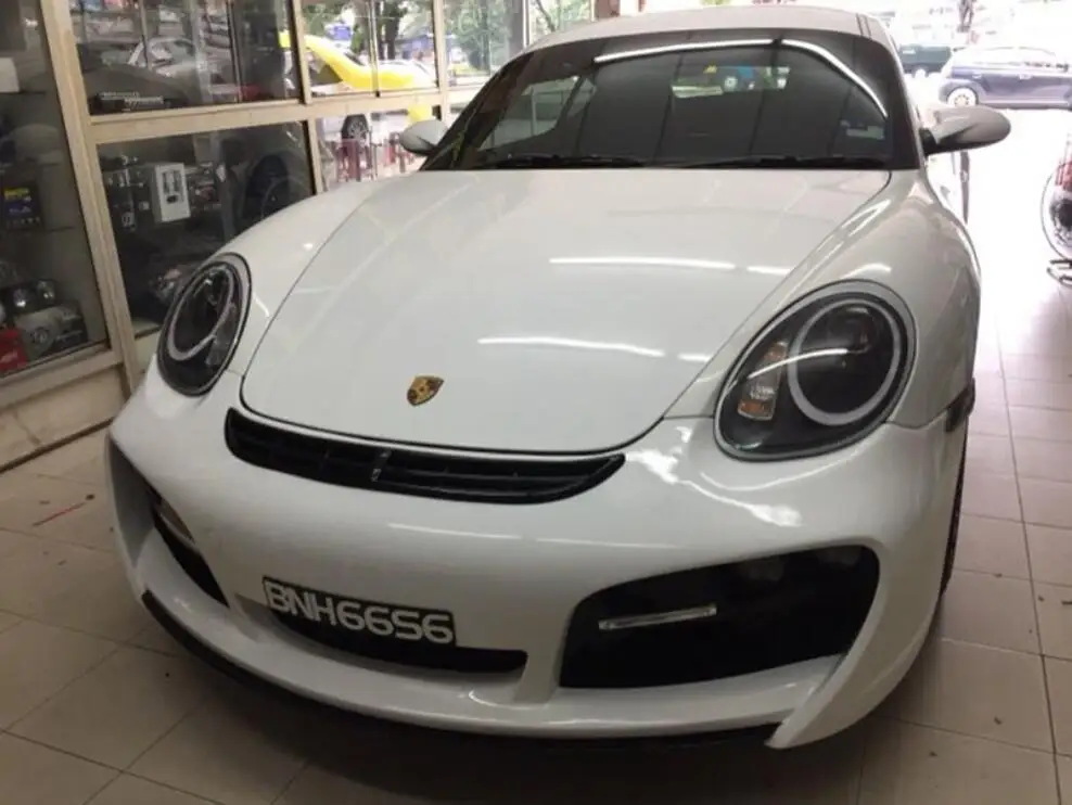 2004~ 2008 автомобиля bupmer головного света для Porsche Cayman фар 987 Boxster автомобильные аксессуары светодиодный HID ксенон, противотуманная для доллар Каймановых налобный фонарь