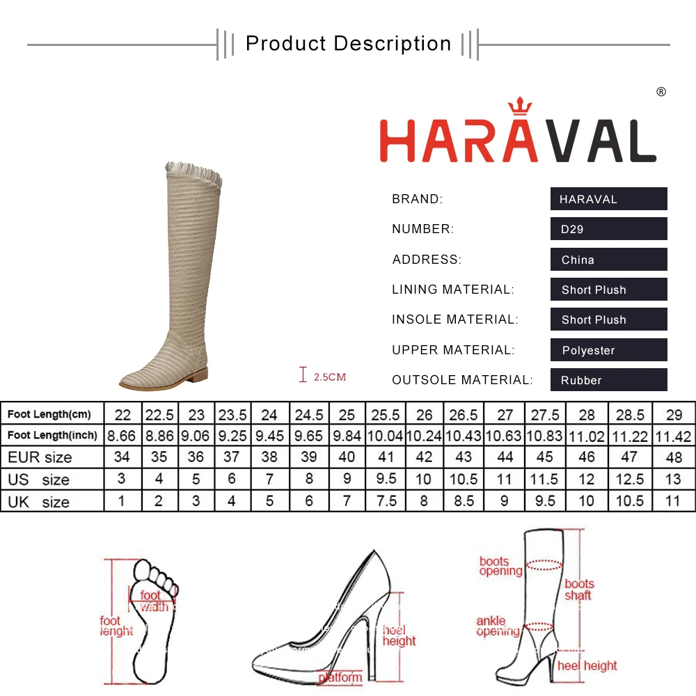 

Polyester Knee-High Women Boots Shoes Fashion Low Heels Round Toe Fringe Solid Motorcycle Boot Elegant Slip-On Fashion E91L