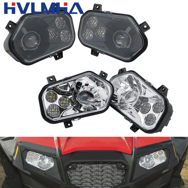 OEM левой и правой рукой ATV POLARIS RZR светодиодный фары комплект H4 Высокая Низкая