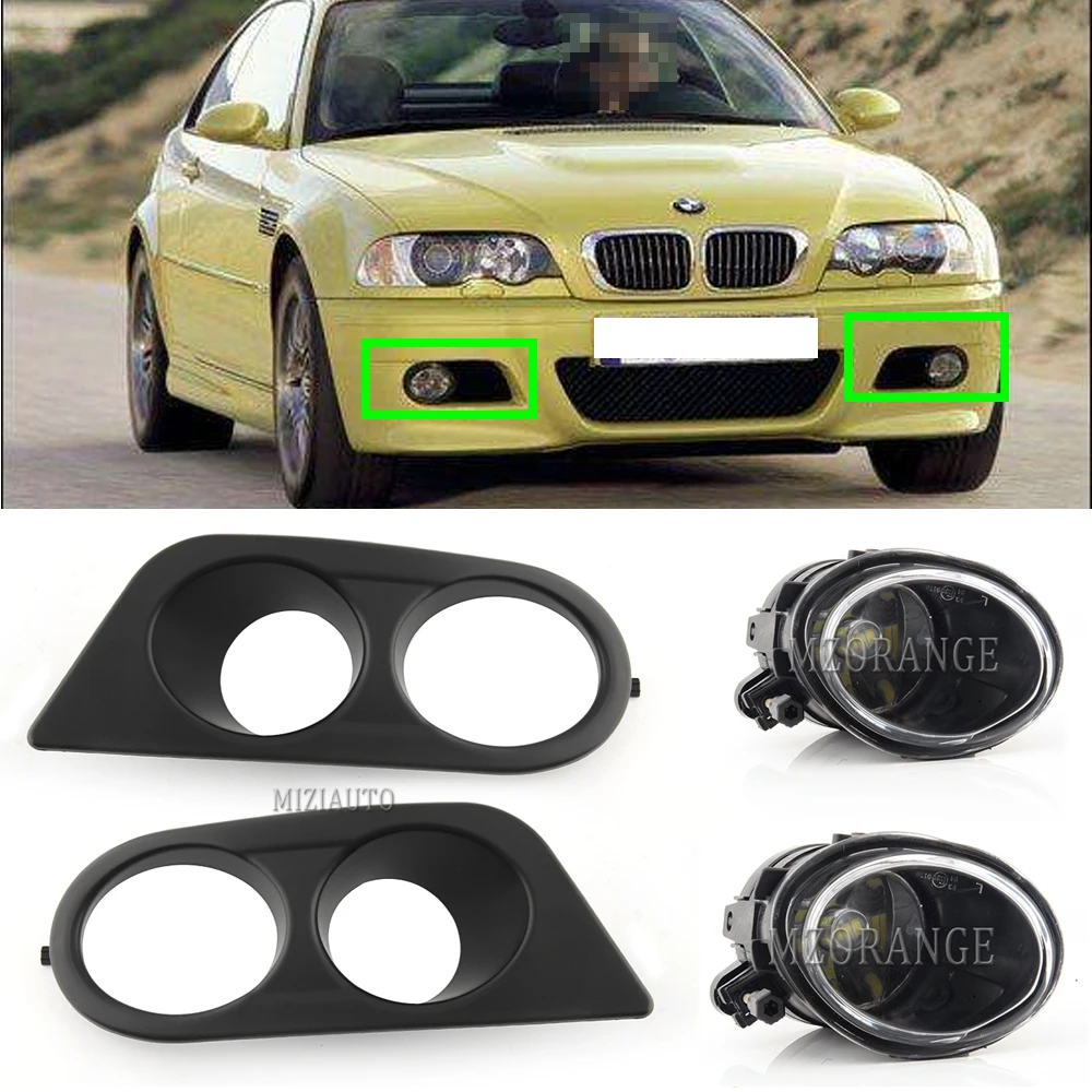 Автомобильные светодиодные противотуманные фары для BMW E46 M3 2001-2006 2 шт. глянцевые