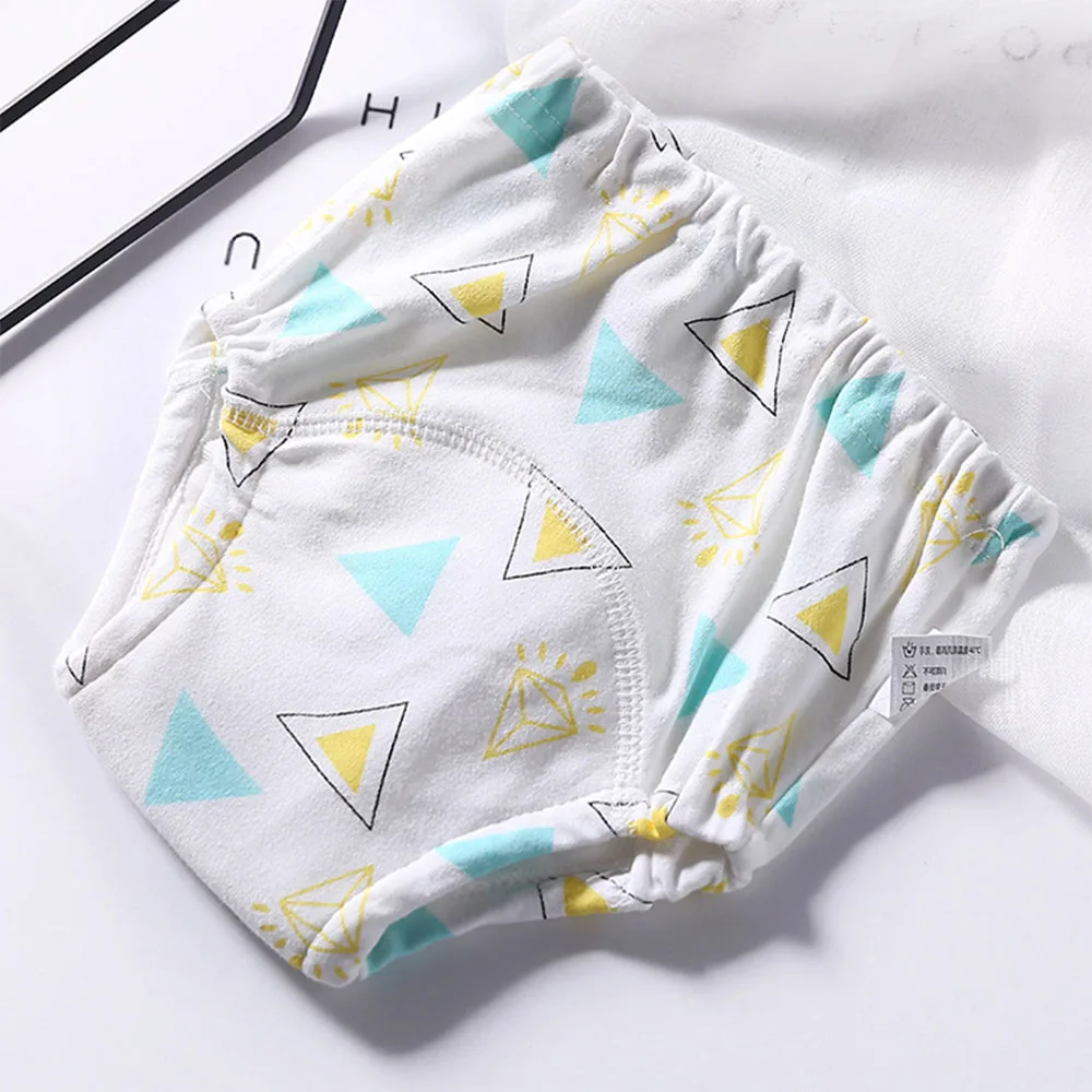 Reusable Cloth Diapers 4Layers Baby Cotton Training Pants Mermaid Baby Nappies for Girls Boys Cotton Panties Toddler Underwear