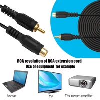 mf audio composite extension cable professional and practical rca male to rca female black 1 8m4 5m7 6m multimedia onleny