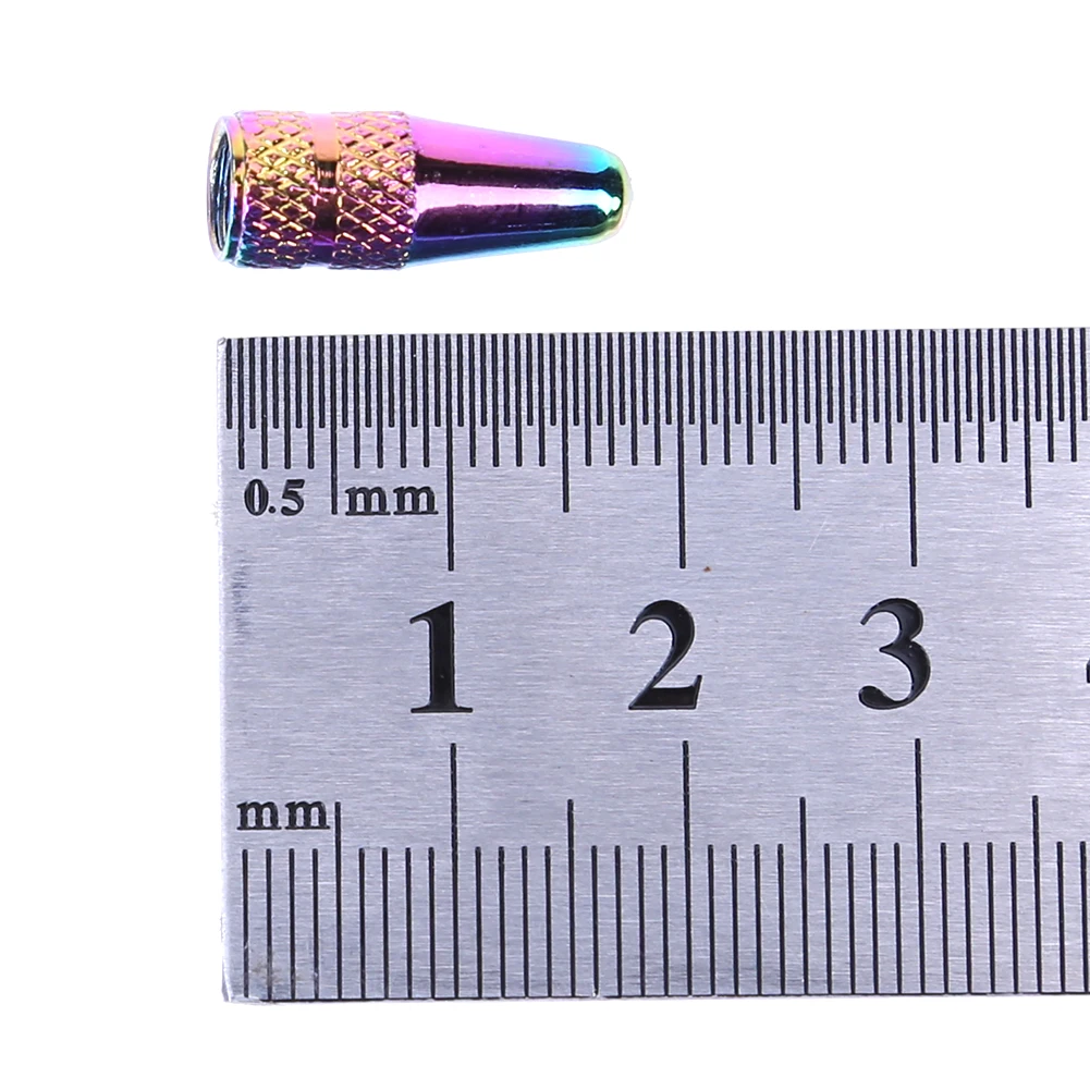 

5pcs Bicycle Presta Valve Cap Aluminum Bicycle Valve Cap Rainbow Color High Pressure Spikes Tire Valve Dust Cover For MTB