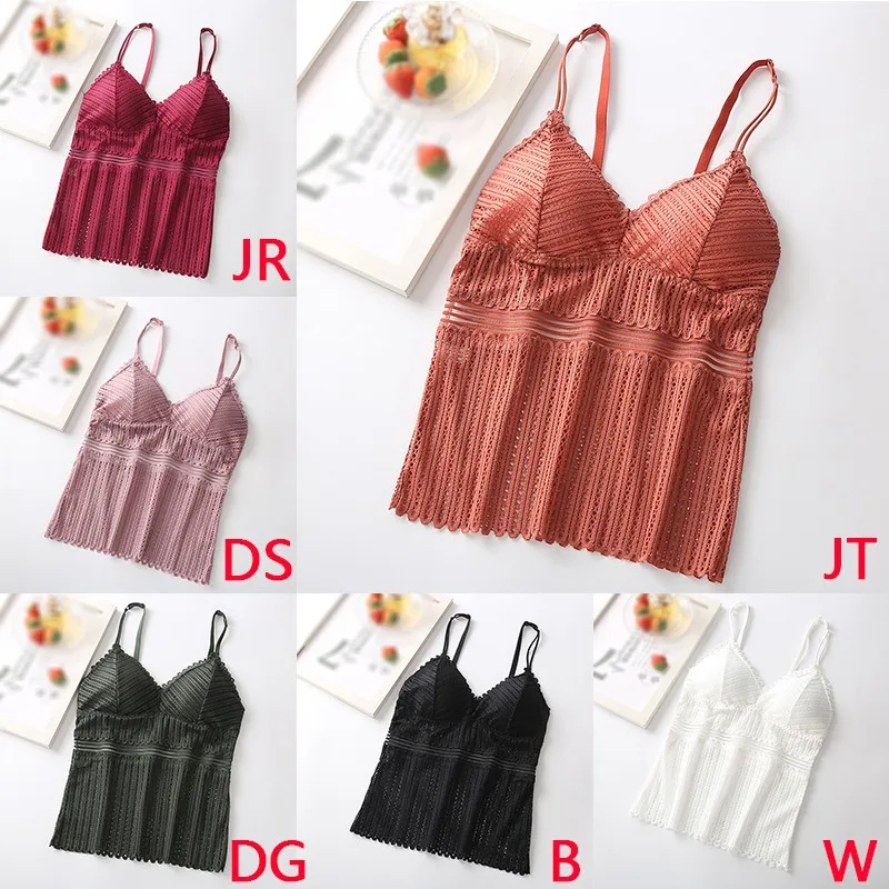 

Summer Small Inner Take Sexy Lace V-neck Vest Lace Sling Without Steel Ring Girl Camisole