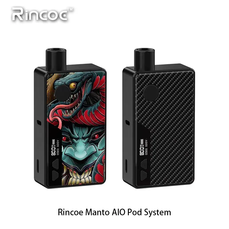 Набор вейпов Rincoe Manto AIO 80 Вт с испарителем картридж 3 мл боксмодом одной батареей