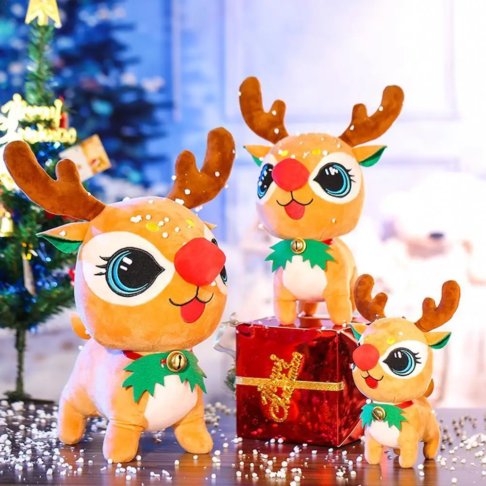 

Рождественские куклы Лось Ragdoll, детские подарки, милые рождественские украшения, мягкие плюшевые игрушки, животные для кукол, декор для комн...