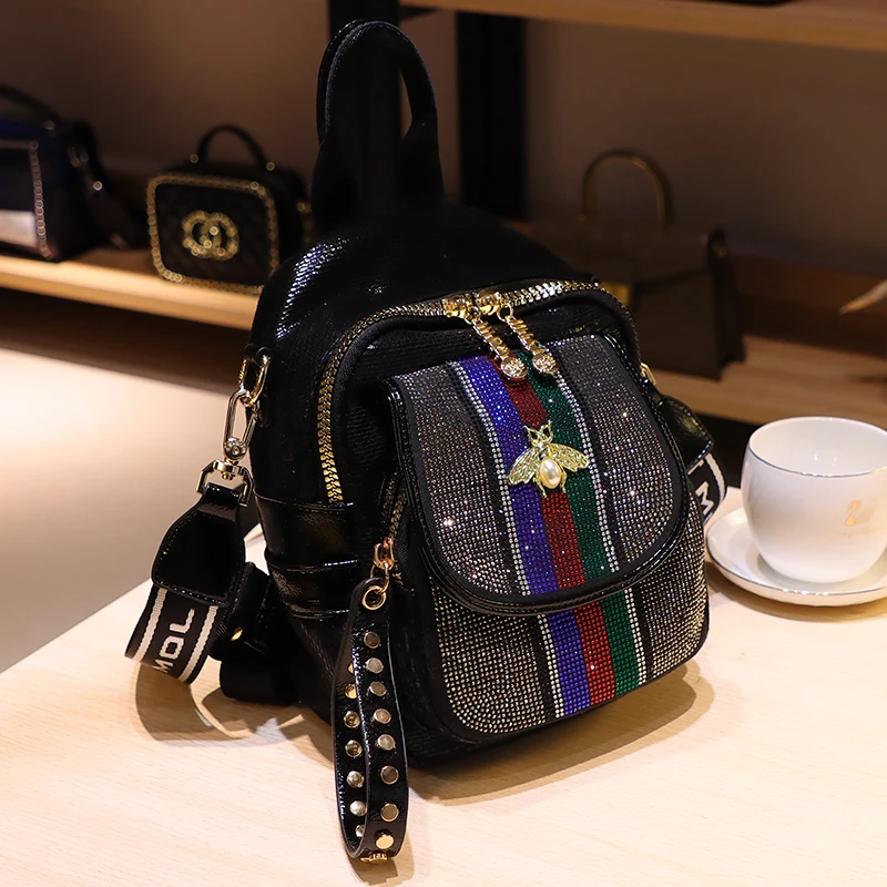 

Женский рюкзак Стразы Ita, Роскошный дизайнерский рюкзак с заклепками, женская сумка для путешествий, школьная мини-сумка через плечо