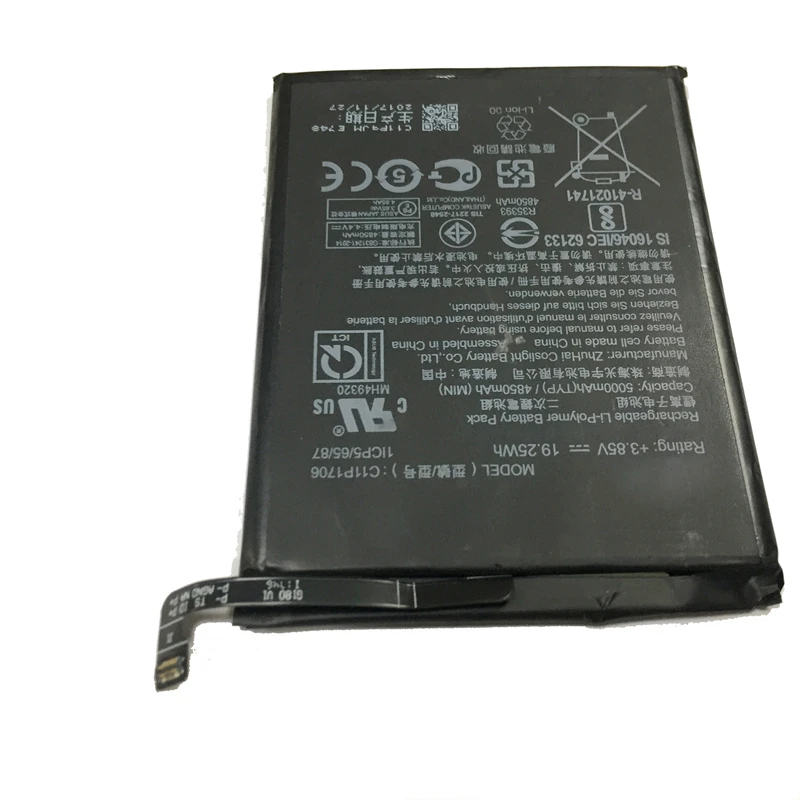 Mobile Phone Battery For Asus Zenfone Max Pro M1 ZB602KL X00TDB X00TDE Replacement C11P1706 4850mAh | Мобильные телефоны и