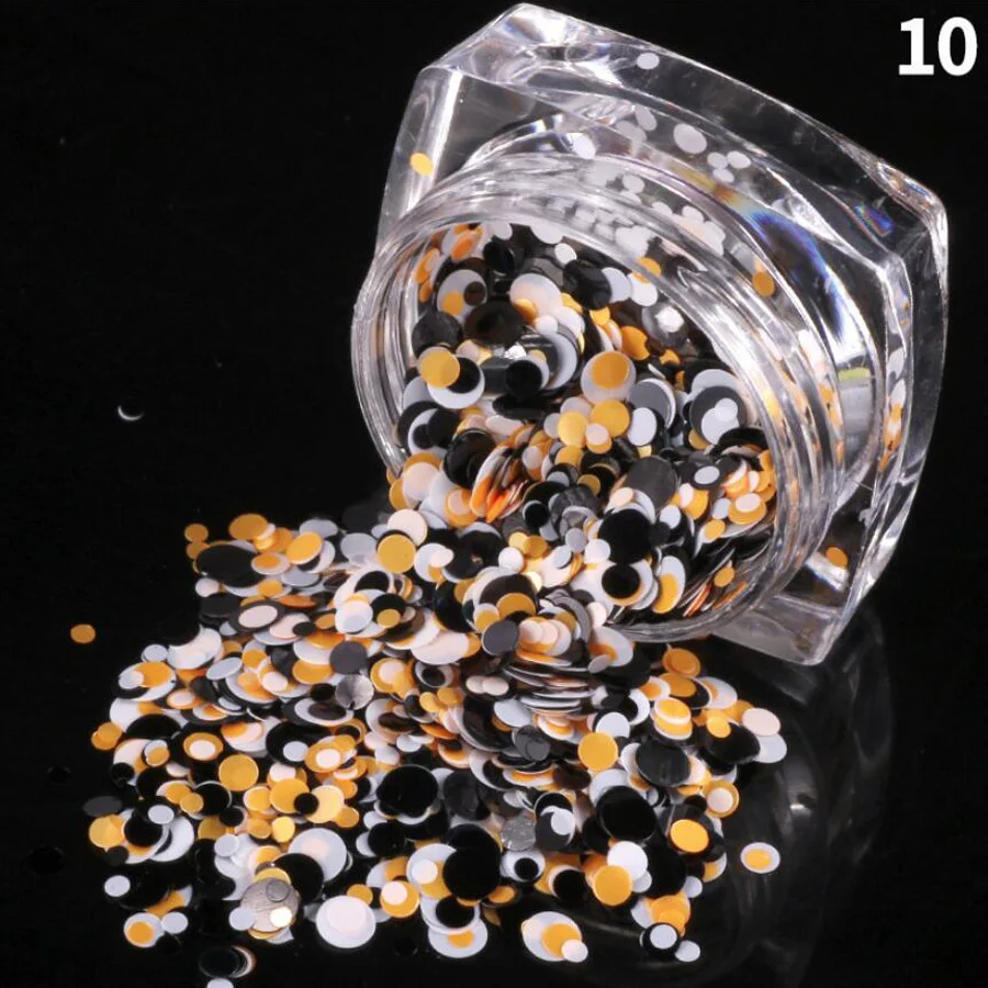 2 баночки дисковые Блестки для ногтей блестки хлопья акриловые украшения дизайна