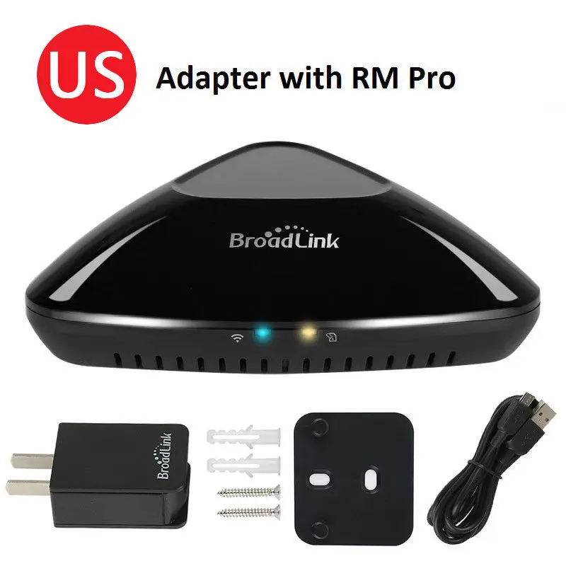 RM Pro US Standard BroadLink RM Pro+ WiFi умный дом концентратор, IR RF все в одном Автоматизация обучения универсальный пульт дистанционного управления совместимый для Apple Android - Цвет: RM Pro US Standard