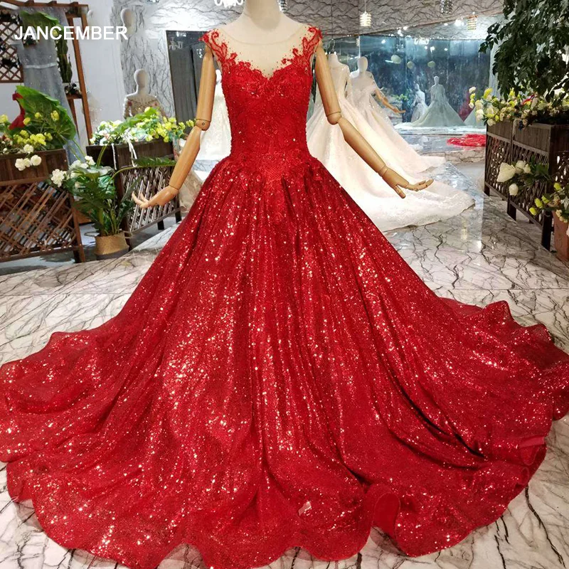 

HTL133 robe de soiree красные Светоотражающие платья без рукавов трапециевидные блестящие вечерние платья Длинные блестящие свадебные платья