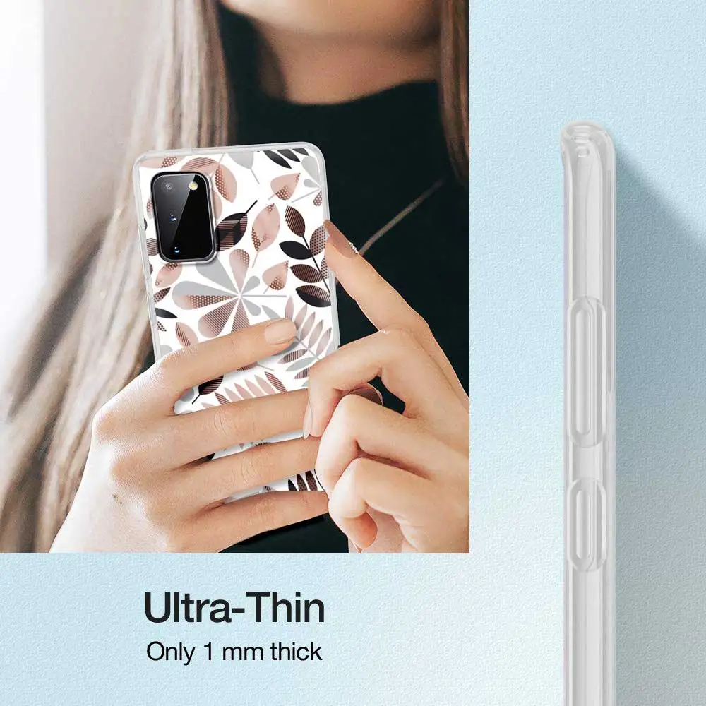Fashion Phone Case for Samsung Galaxy S20 FE S21 S9 S10 Plus Note 20 Ultra 10 Lite 9 Soft Mobile Cover Fashion Flower Leaf