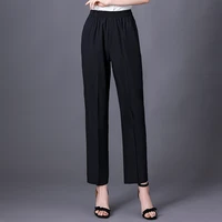 10 colors summer women pencil pants high waist casual stretch straight pants female black ankle length trousers
