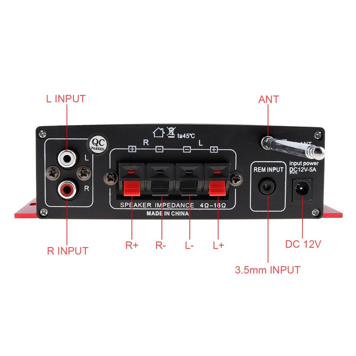 MA120 20 Вт X 2 HiFi 2-канальный усилитель выходной мощности FM-радио стереоплеер с